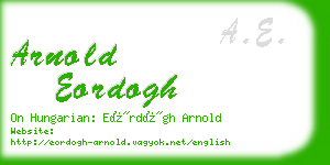 arnold eordogh business card